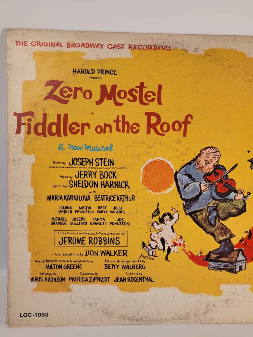 Fiddler on the Roof-The Original Broadway Cast Recording Vinyl Record